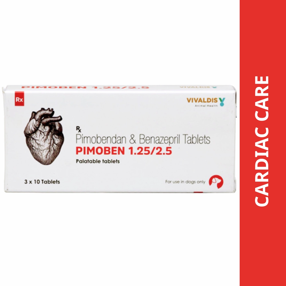 Vivaldis Pimoben 1.25/2.5mg (pimobendan & benazepril) Tablet for Dogs