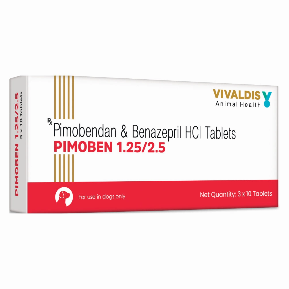 Vivaldis Pimoben 1.25/2.5mg (pimobendan & benazepril) Tablet for Dogs