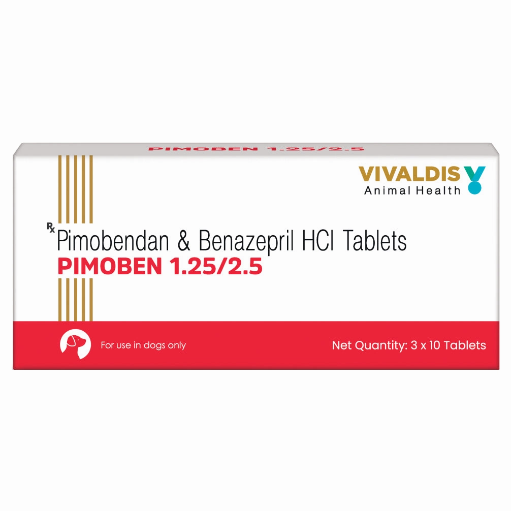 Vivaldis Pimoben 1.25/2.5mg (pimobendan & benazepril) Tablet for Dogs