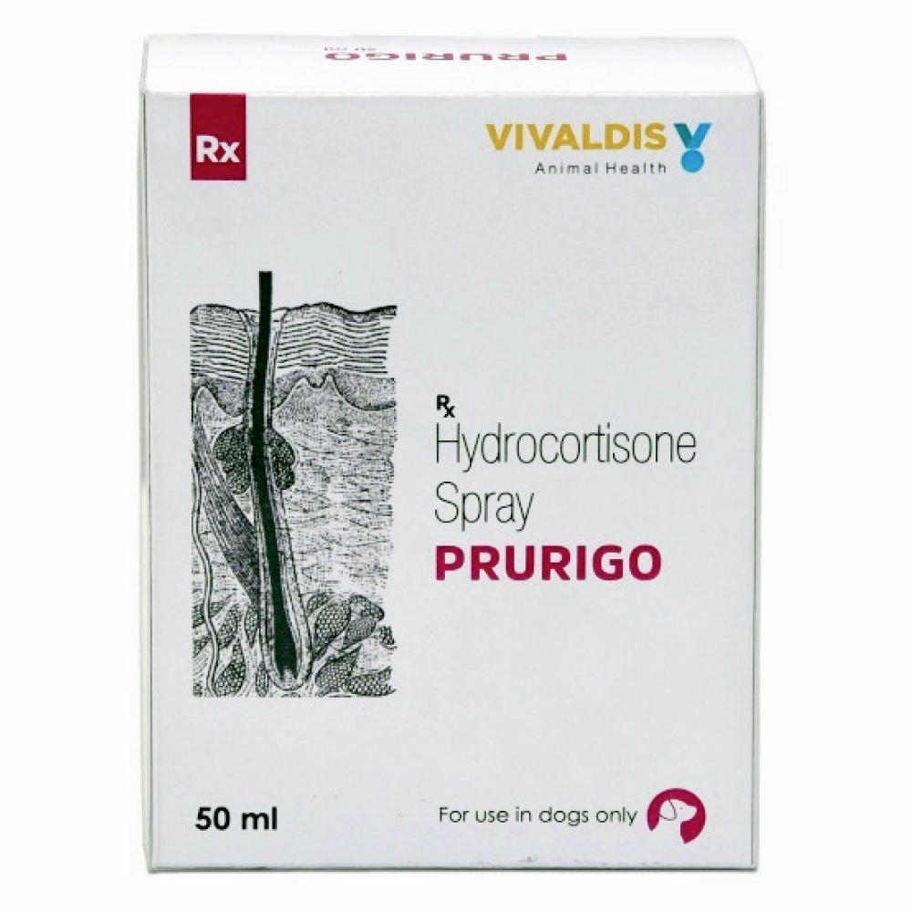 Vivaldis Prurigo (Hydrocortisone) Spray for Dogs & Cats (50ml)