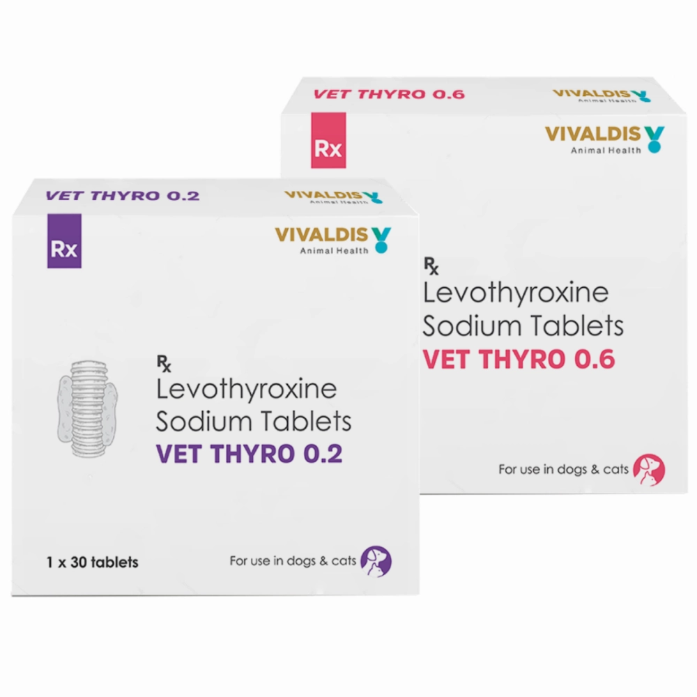 Vivaldis Vet Thyro 0.2 (Levothyroxine sodium) Tablets for Dogs and Cats