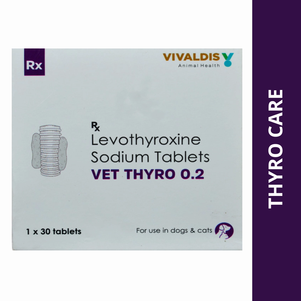 Vivaldis Vet Thyro 0.2 (Levothyroxine sodium) Tablets for Dogs and Cats