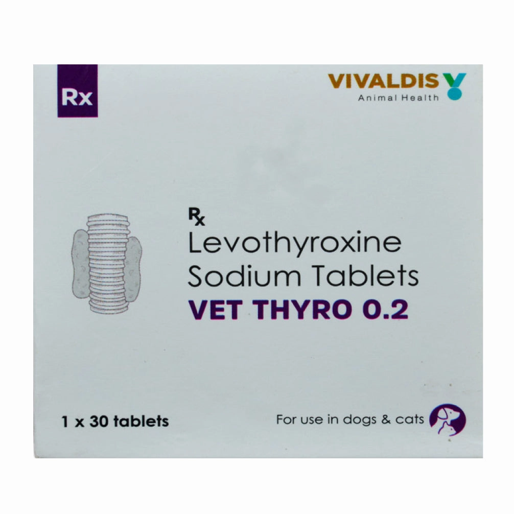Vivaldis Vet Thyro 0.2 (Levothyroxine sodium) Tablets for Dogs and Cats