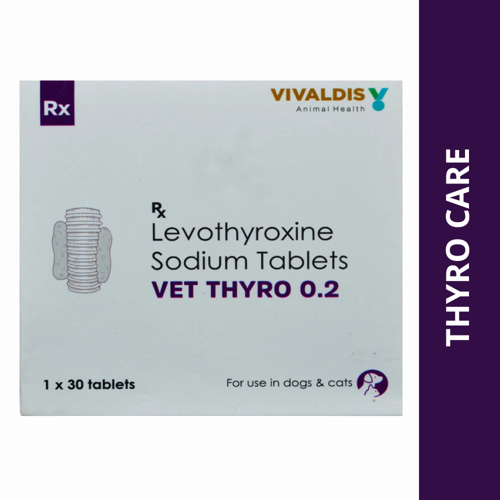 Vivaldis Vet Thyro 0.2 (Levothyroxine sodium) Tablets for Dogs and Cats