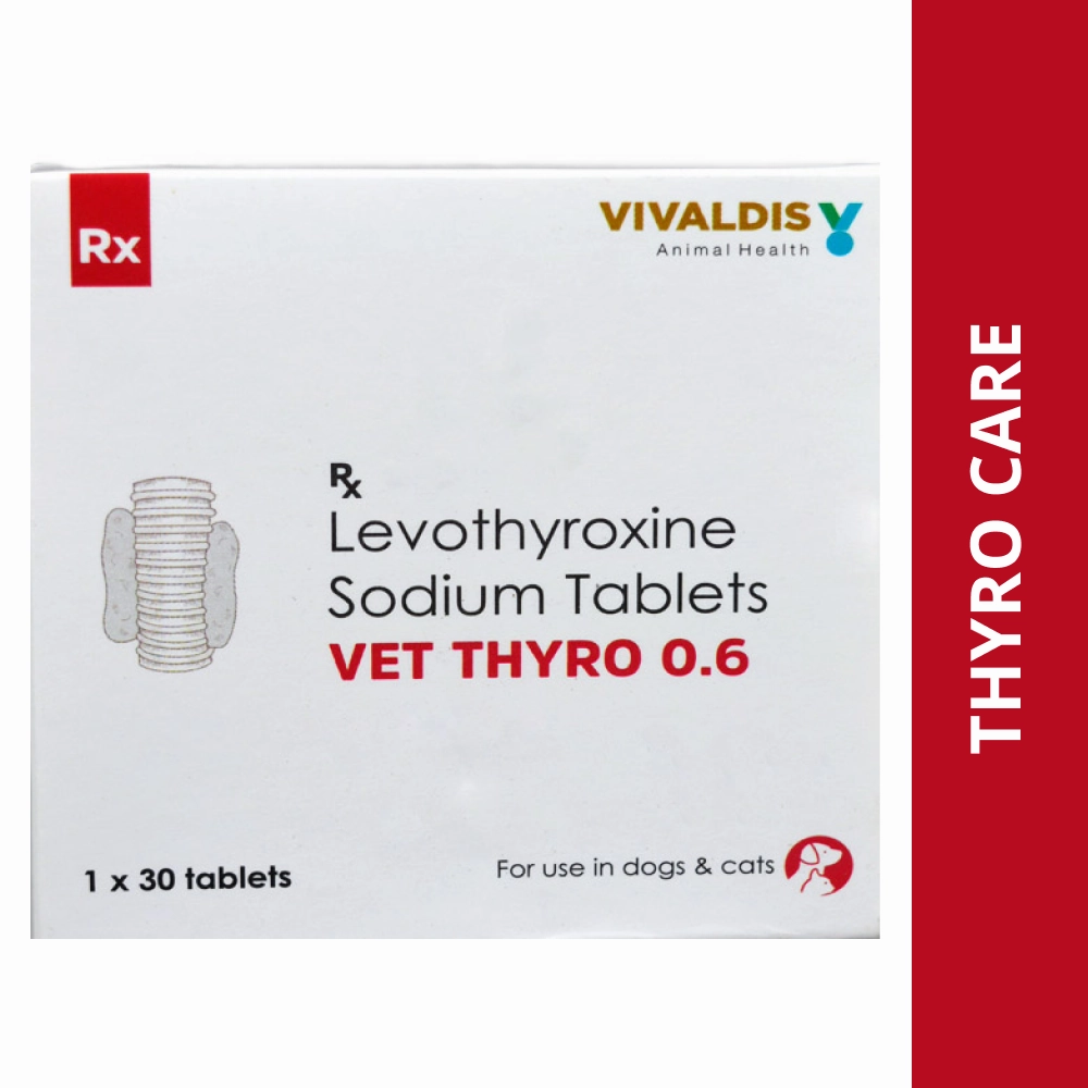 Vivaldis Vet Thyro 0.6 (Levothyroxine sodium) Tablets for Dogs and Cats