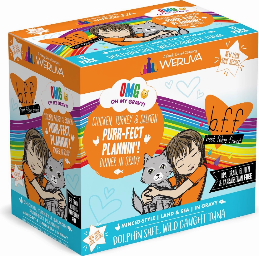 Weruva BFF OMG Purr-Fect Plannin'! Chicken, Turkey & Salmon Pouch