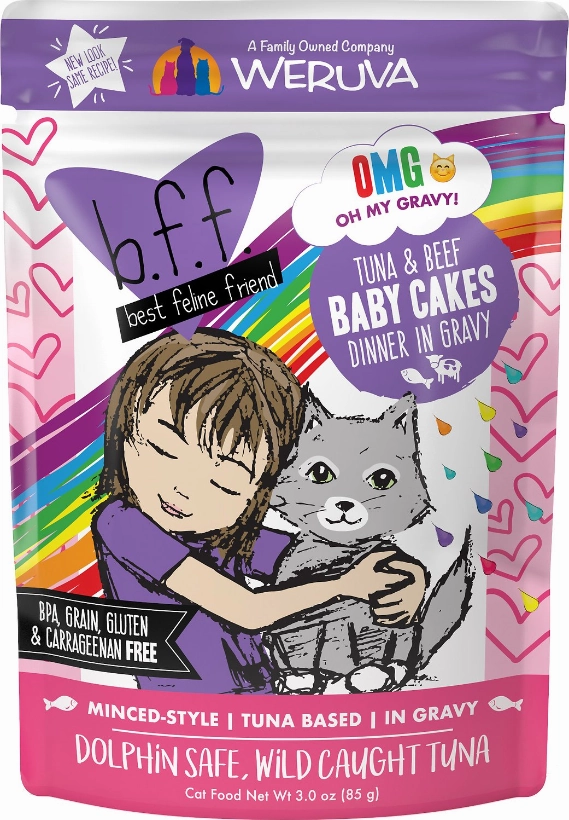 Weruva BFF OMG Tuna & Beef Baby Cakes Pouch