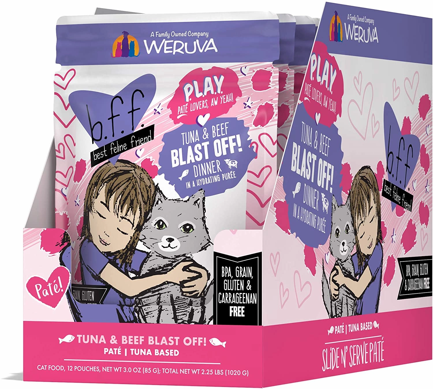 Weruva BFF PLAY Blast Off! Pate Tuna & Beef Pouch