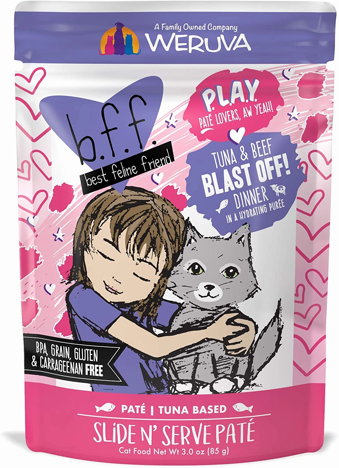 Weruva BFF PLAY Blast Off! Pate Tuna & Beef Pouch