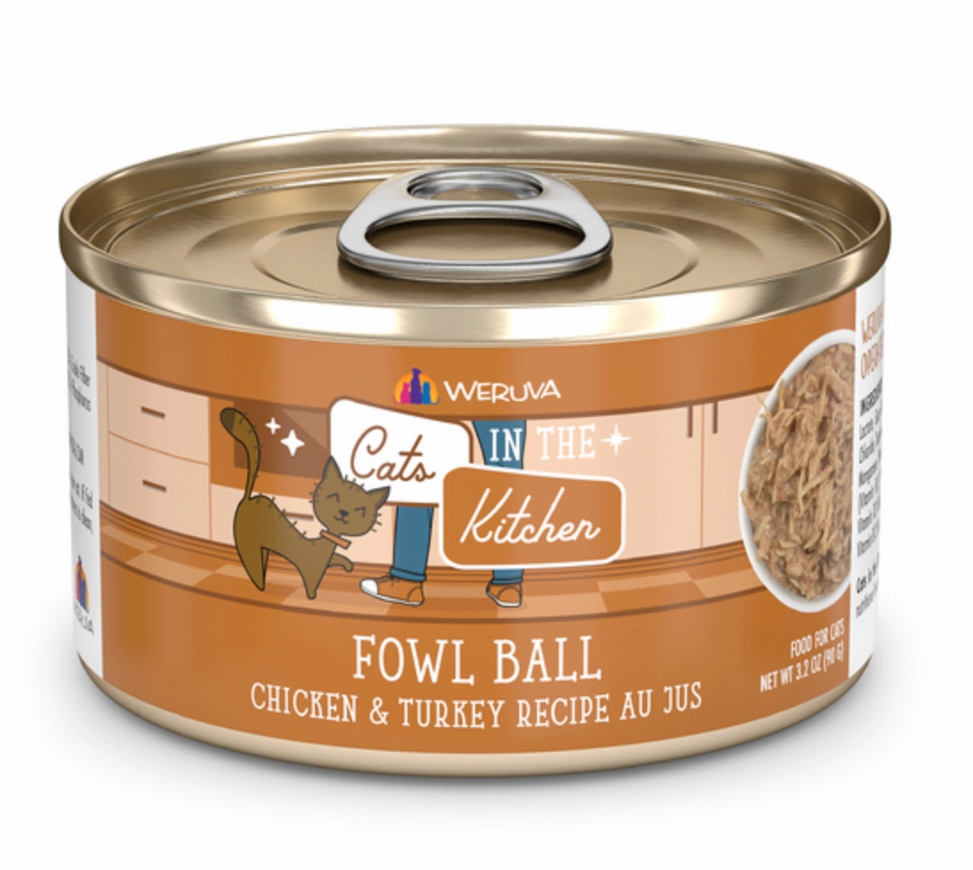 Weruva Cats in the Kitchen Fowl Ball Chicken & Turkey Au Jus