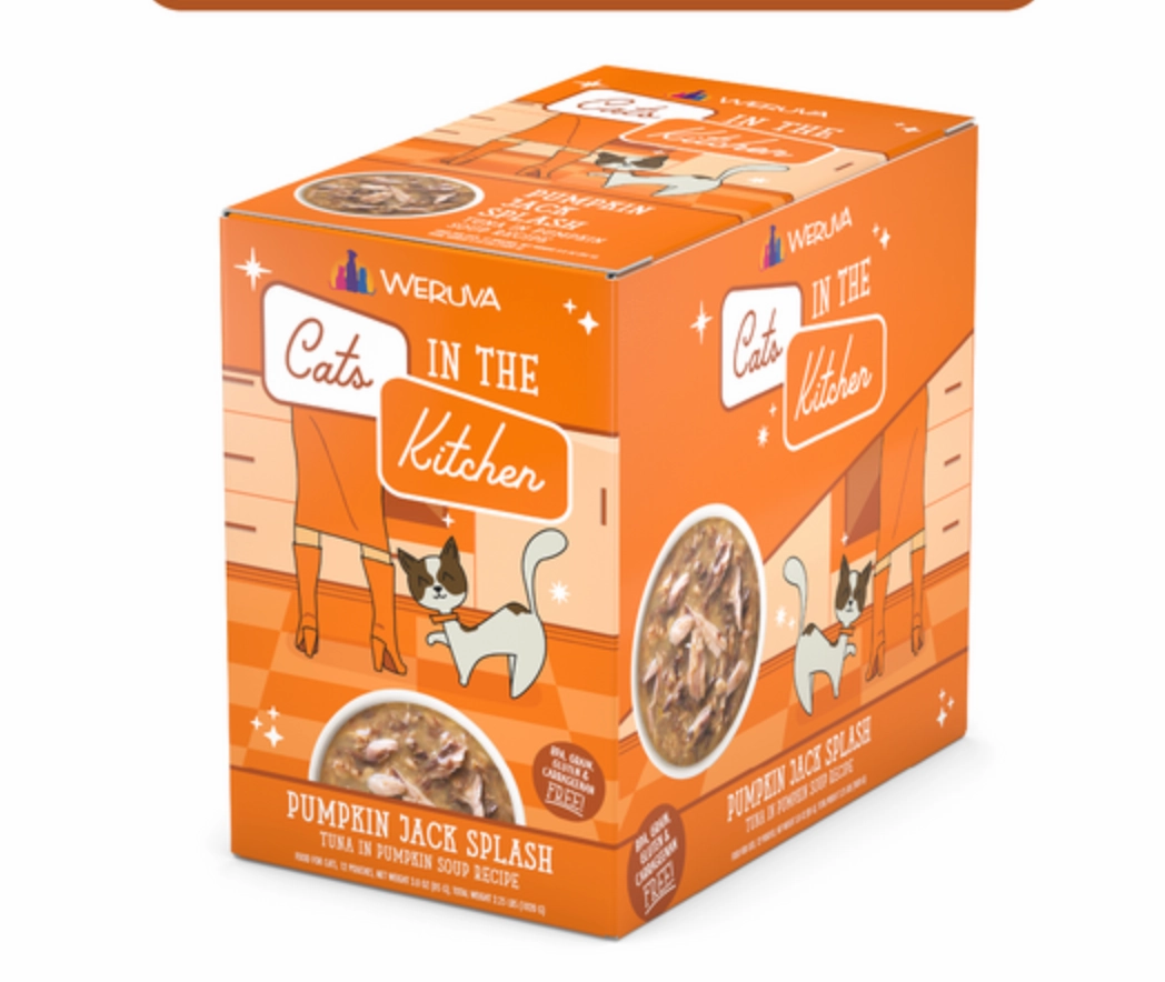 Weruva Cats in the Kitchen Pumpkin Jack Splash Tuna in Pumpkin Soup Pouch