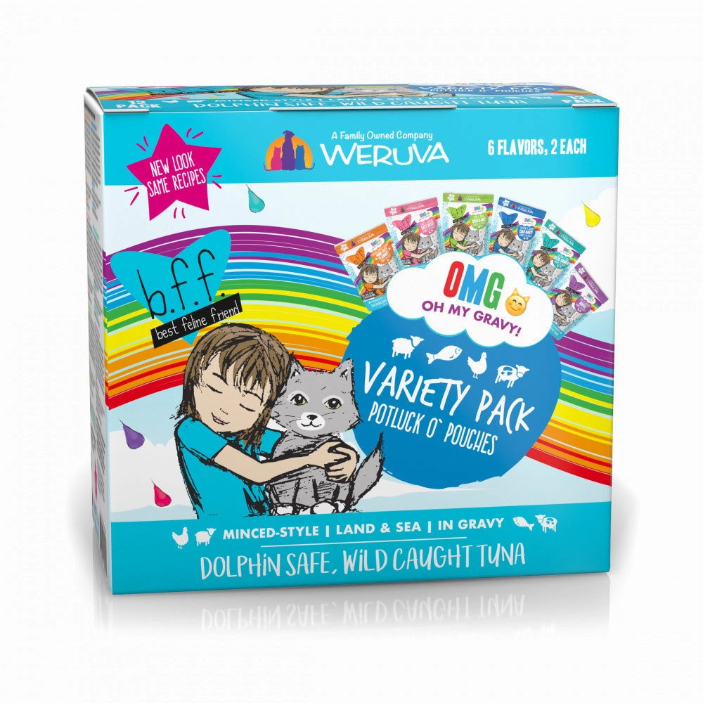 Weruva Grain Free BFF OMG Potluck O' Pouches Variety Pack Cat Food Pouches