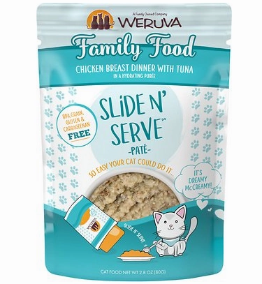 Weruva Slide N' Serve Family Food Chicken Breast Dinner with Tuna Pate