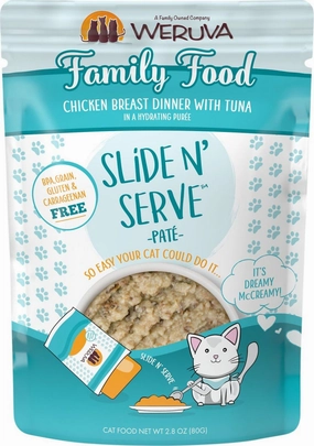 Weruva Slide N' Serve Family Food Chicken Breast Dinner with Tuna Pate