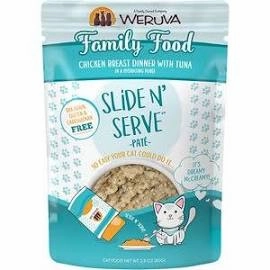 Weruva Slide N' Serve Family Food Chicken Breast Dinner with Tuna Pate