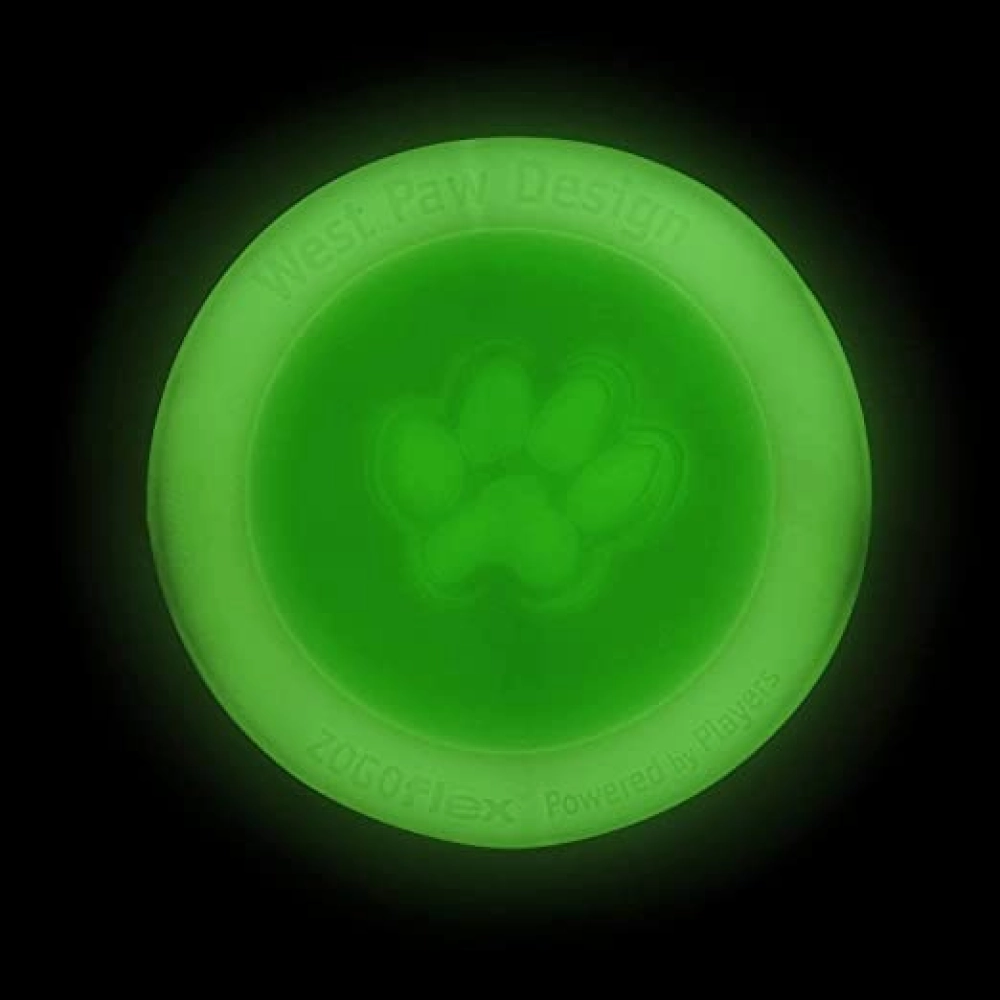 West Paw Design Glow in the Dark Zisc for Dogs (White)