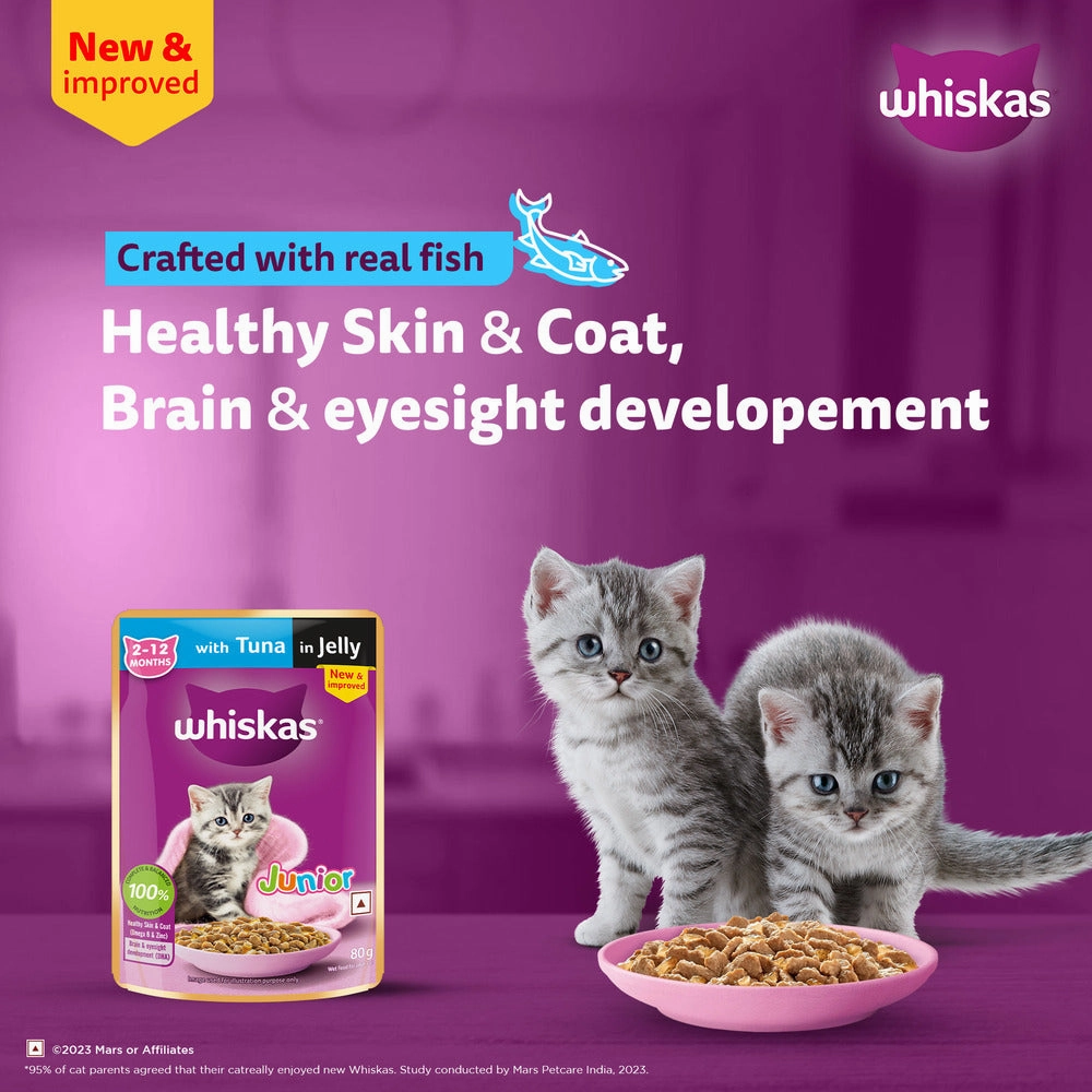 Whiskas Tuna in Jelly Kitten Cat Wet Food (80g)